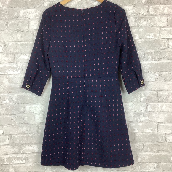 Kling 3/4 Sleeve Dress Navy Blue Sz Small - Picture 8 of 8